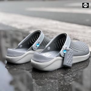 Dép Cros literide nữ nam clog Quai ngang bít đầu nhiều màu chống hôi chân cá tính siêu nhẹ đi nắng đi mưa thoải mái - Ảnh chụp thật/ video tự quay. Giày sục sandal Cross quai ngang bít đầu nam nữ kèm tem mác đầy đủ