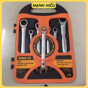 Bộ cờ lê vòng miệng tự động 7 chi tiết 8-19mm chất thép CRV