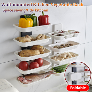 Largecapacity transparent layered vegetable tray shelf