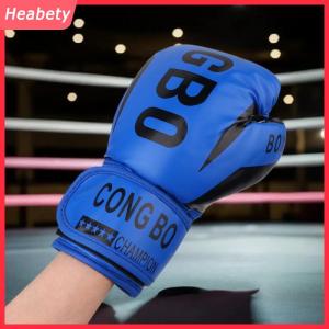 Heabety Trẻ em 6oz đấm bốc chuyên nghiệp đào tạo sparring găng tay PU da trẻ em thoáng khí Muay Thái đấm Karate đào tạo găng tay