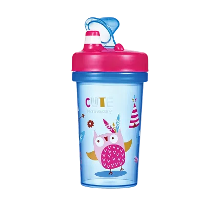 300ml Childrens Water Cup No Spill Drinking Cup Toddler Child Bite Proof Training Cup Duckbill Drinking Cup