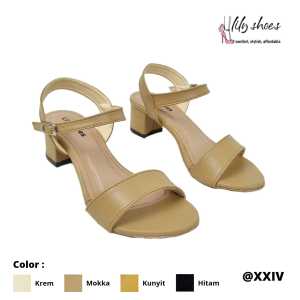 LILY SHOES - Stallon Sepatu Big / Chunky Heels Cantik Wanita Casual Polos