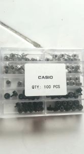 knop jam tangan Casio box isi 100