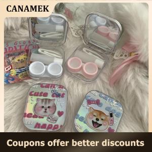 【 CANAMEK 】 Cute Mini Contact Lenses Box Kit For Travel Portable Contact Lens Storage Container
