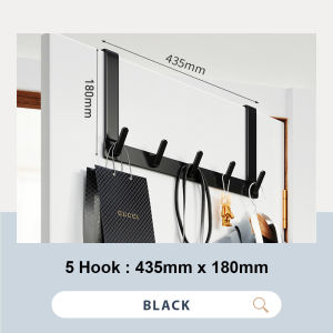 Innohut Aluminum Over Door Hanger Hook Beg Clothes Towel Coat Rack Penyangkut Tuala Baju Penyangkut Pintu 门挂钩