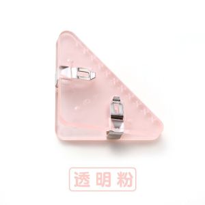 📎 Klip Penjuru Triangle Corner Clip Transparent Paper Clip Kuat Pegangan Strong Grip Anti Rolling Edge Alat Tulis