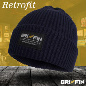 Topi Beanie Hat Kupluk Pria Distro Skate Polos Dewasa Keren Retrofit by Griffin