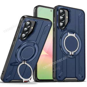 Casing For For Samsung Galaxy A56 A36 5G A16 A15 4G A55 A35 A14 2025 Phone Case Magnetic Shockproof Armor Protection Ring Stand Back Cover