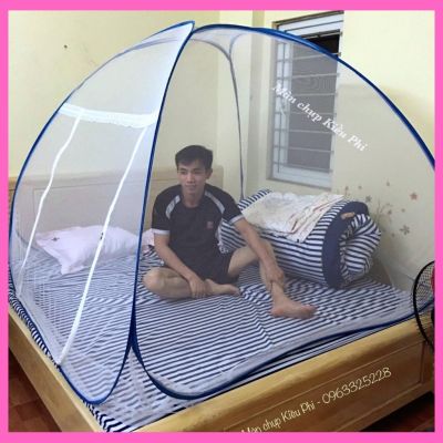 Mùng chụp màn chụp tự bung khung gấp gọn Kiều Phi đỉnh chóp 1m2, 1m4 1m6, 1m8, 2m2 chống muỗi tiện dụng