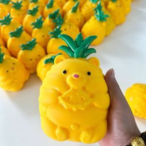 GOFIDIN 20CM Pineapple Bear Pinch Le Soft TPR Slow Rebound Toys Cute Creative Fidget Toys Childrens Gifts