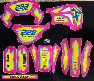 striping decal hyosung motif kuning pink keren