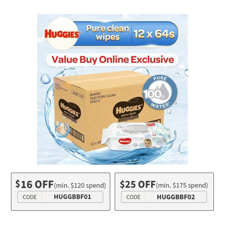Huggies Pure Clean Baby Wipes - Case