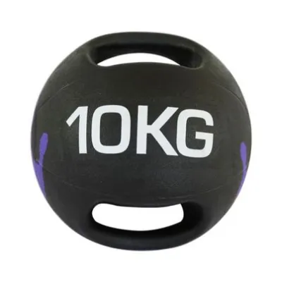 Rubber Medicine Ball with Handle 10KG