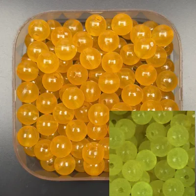 50 Pcs Luminous Round Beads 8mm Glow In the Dark DIY Beads Art and Crafts