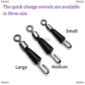 [COD] REMAI0 30pcs Fishing Tackle Connector Feeder Fishing Accessories Swivel Snaps For Carp Carp Fishing Quick Change Feeder Swivels Method