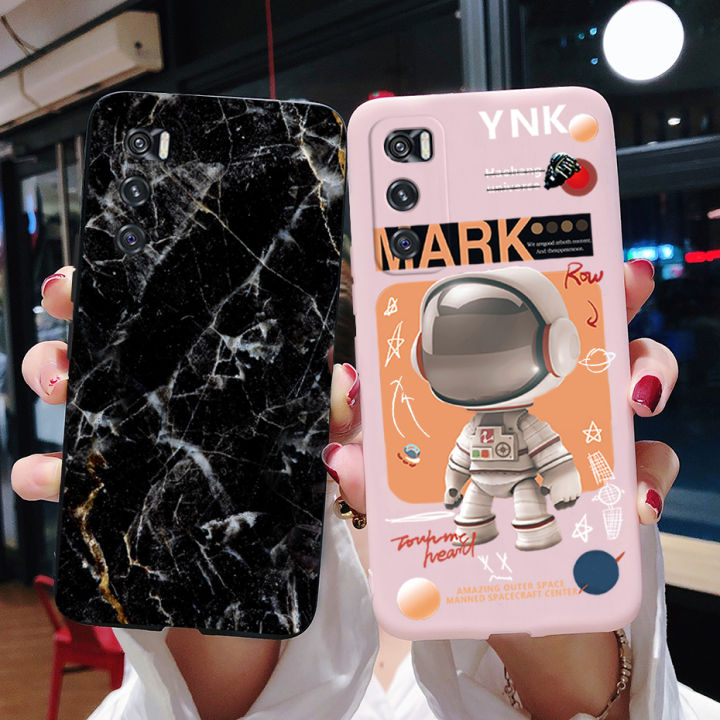 Casing For Vivo V20 SE Case V2022 Black Astronaut Marble Soft TPU Back  Cover For Vivo V20 SE Phone Case