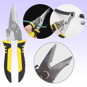 OBUN Gunting Kabel Kawat Dan Pengupas Listrik Multifungsi Elbow Wire Cutter Anti Slip - 706026
