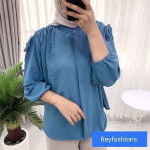GAVI BLOUSE SERUT BAHAN CRINKLE BLUS TALI SERUT Model Terbaru Muat BB 85 Kg Kemeja Wanita Kekinian Bisa COD Bayar Ditempat
