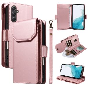 สำหรับ Samsung Galaxy A54 A34 A04เคสโทรศัพท์ A04S A14ฝาปิด5G Samsung A14 4G 11ช่องเสียบบัตรแบบฝาพับมีกระเป๋าเงินหนังแม่เหล็ก
