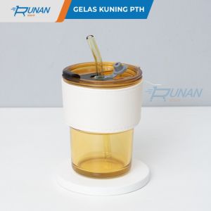 Gelas Minum Kaca Gelas Tumbler Sedotan Gelas Tumbler Aesthetic 350ml