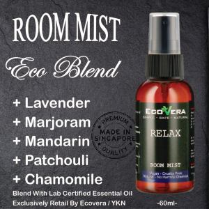 Room Mist Gift Set  Essential Oil Series Relax Your Body & Mind Therapeutic Properties. Lavender Peppermint Lemongrass - Ecovera