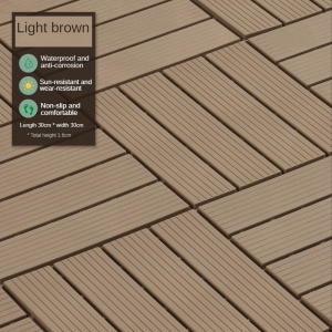 20PCS Floor Outdoor Wood Plastic Floor Splicing Balcony Floor Self Paved Patio Renovation Waterproof Anti-corrosion Anti-insect Interlocking Floor