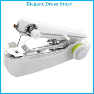 [K&P Elegant]👗👗 1 Set Mini Sewing Machine Fast Stitch Labor-saving Fabric Clothes Sewing Tools Handheld Portable Mini Manual Sewing Machine