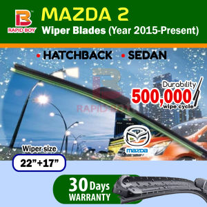 Rapid Boy Windshield Frameless Front Wiper Blades Upgrade For Mazda 2 DE DL 3 BL BM BN/Clear Visibility & Lasting Wipers