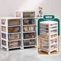 [SG Seller]visible Plastic Storage Drawer Cabinet/ cabinet storage /Multi-layer Household Cabinet with Wheels. 