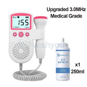 【Fast shipping + COD】Upgraded 3.0MHz Fetal Doppler Baby Heartbeat Detector Monitor Women Home Fetal Rate Detector Baby