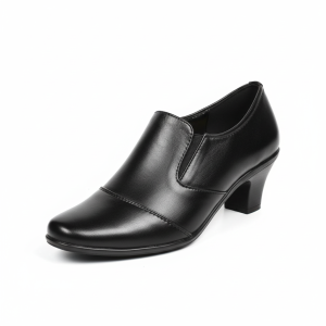 Lika Carla - Sepatu Pantofel Heels Kulit Formal Kerja Wanita Dinas Guru kantoran Pdh Hitam Ready Ukuran Besar jumbo Big Size 41 -44