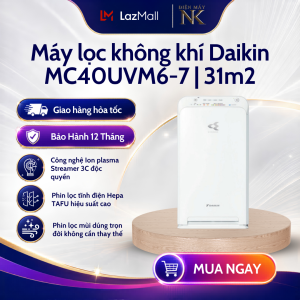 Máy Lọc không khí Daikin MC40UVM6-7 - Lọc bụi mịn PM2.5 - Diện tích sử dụng 31m2 - Bảo Hành 12 Tháng
