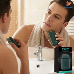VGR V-390 Portable Electric Shaver USB Rechargeable - Single Foil Razor + Pop-Up Trimmer / Pencukur Misai