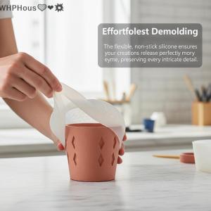WP💓💛💖 3D Diamond Silicone Mold Vase Jar Planter Making Tool for DIY Candle Holder Resin Casting Home Decoration Mold Easy Release