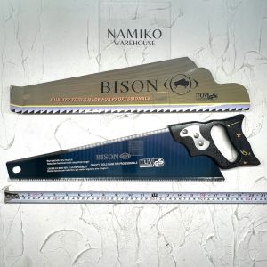 Gergaji gorok potong kayu gagang kayu BISON 18 inch