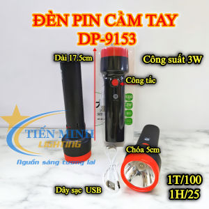 Đèn Pin Cầm Tay DP-9153 (3W) Chế Độ Sáng Mạnh/Yếu Tiện Dụng Dễ Sử Dụng