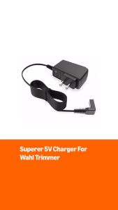 Superer Charger Replacement for Wahl Trimmer Models 3026018 WSKTL WSS3L SS2L 9818A 9899 9864 9898 9864SS 5616L 9899-100 5708 9895 9886 9886-600 Lithium Ion Beard Trimmer Power Adapter Cord