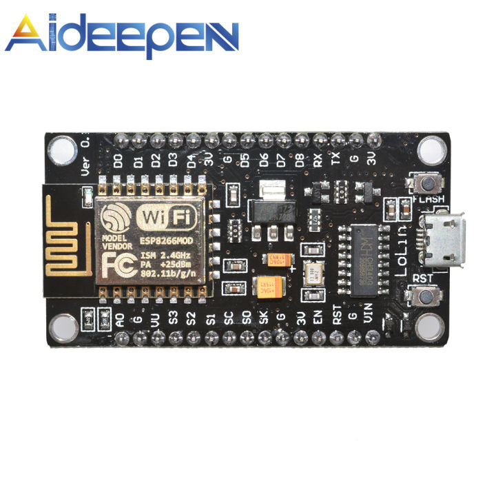 Aideepen NodeMcu Lua V3 ESP8266 ESP-12E CH340G บอร์ดพัฒนาไร้สาย WIFI R ...