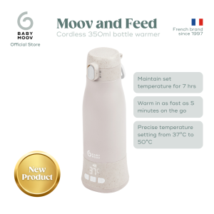 Babymoov Moov and Feed Portable Bottle Warmer Rechargeable Good for Milk Breastmilk Coffee Soup