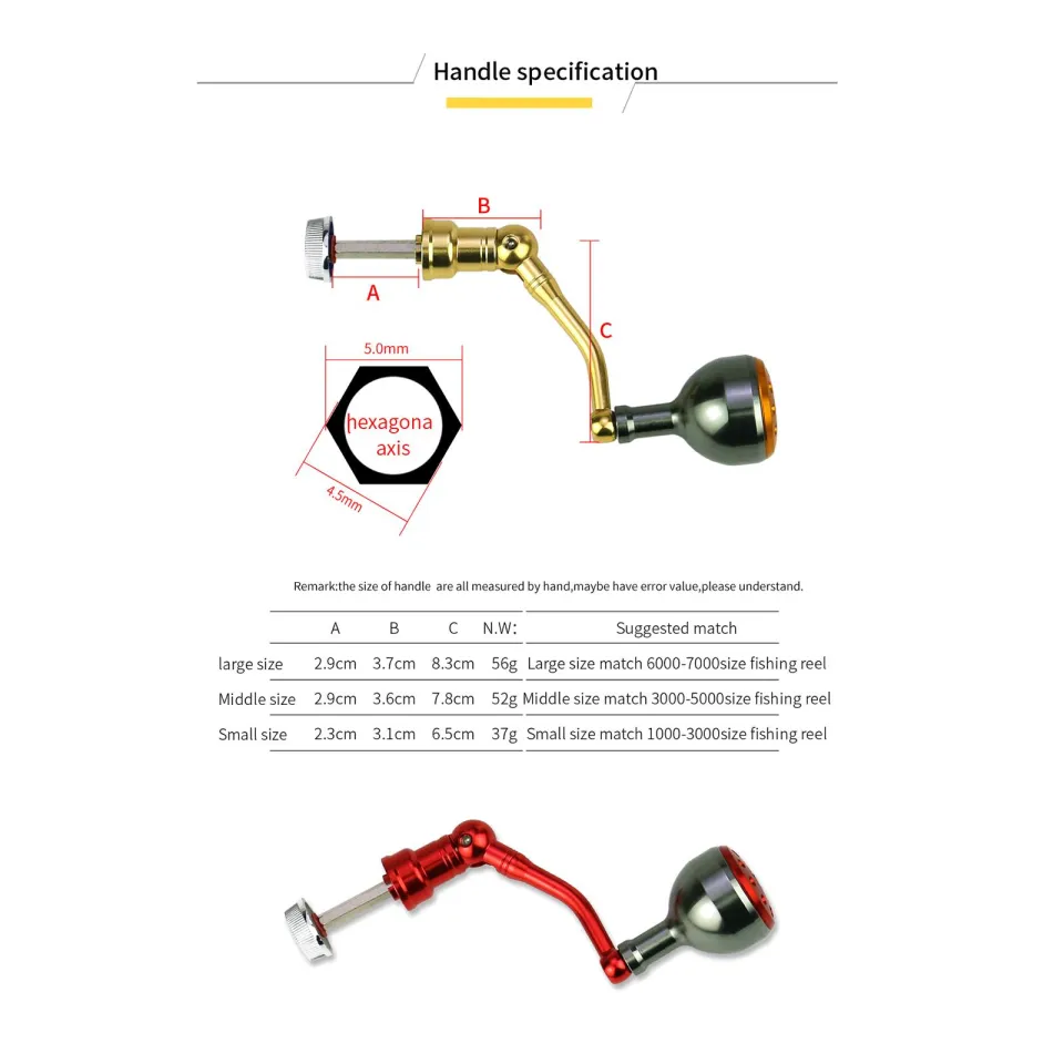 4.5 Foldable Fishing Reel Power Handle Replacement Rocker Arm