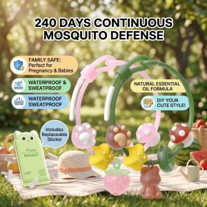 Mosquito Repellent Bracelet Glow in the Dark Essential Oil Insect Repellent Wristband Natural DEET Free Outdoor Anti Mosquito Bracelet Kids Adults