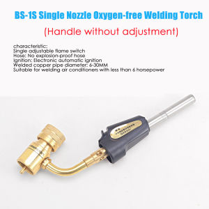 MAPP Gas Torch Portable Potuem Propane Gas Torch Welding Propane Torch With 1.5m Hose Self Ignition Trigger Blow Torch Plumbing With Adjustable Flame Control Knob For Air Conditioning Refrigerator Welding Heating Soldering G-un