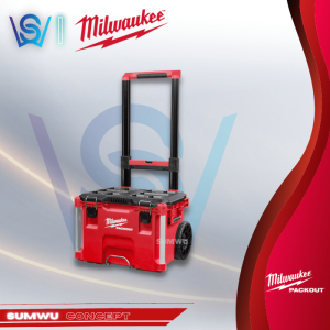 MILWAUKEE PACKOUT ROLLING TOOL BOX (48-22-8427) Heavy Duty Jobsite Industrial Portable Impact Resistant Waterproof Storage Wheeled Box Container Organizer Kotak Storan Beroda
