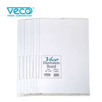 Veco Illustration Board with plastic cover securely packed 3ply (8pcs for 1/2size 10pcs for 1/8&1/4size)
