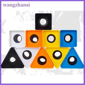 wangzhansi ไมโครโฟนทนทานสัมภาษณ์สามเหลี่ยมโลโก้สถานีธงพลาสติก ABS