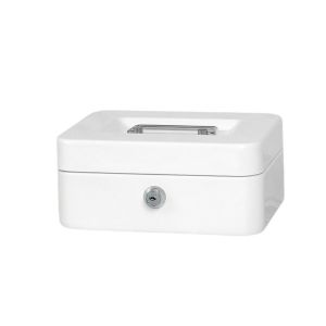TIMES LORD Small/Large Locking Cash Box Safe Double Layer Metal Money Box Durable Key Lock/ Password Money Saving Organizer Office