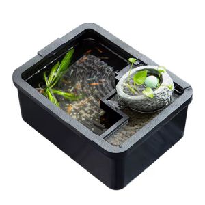 Fish tank desktop landscape ancient method of fish farming ecological filter goldfish koi hair color breeding basin