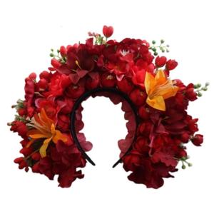 Ethnic Style Bridal Headband Hair Wreath Florals Crowns Wedding Flower Headband Hair Hoop Hairband Women Hair Accessory