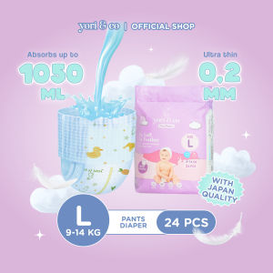 Yori & Co Popok Pants Premium Diapers As Soft As Feather M/L/XL 24pcs Popok Bayi Celana Lembut Super Soft Daya Serap Maksimal