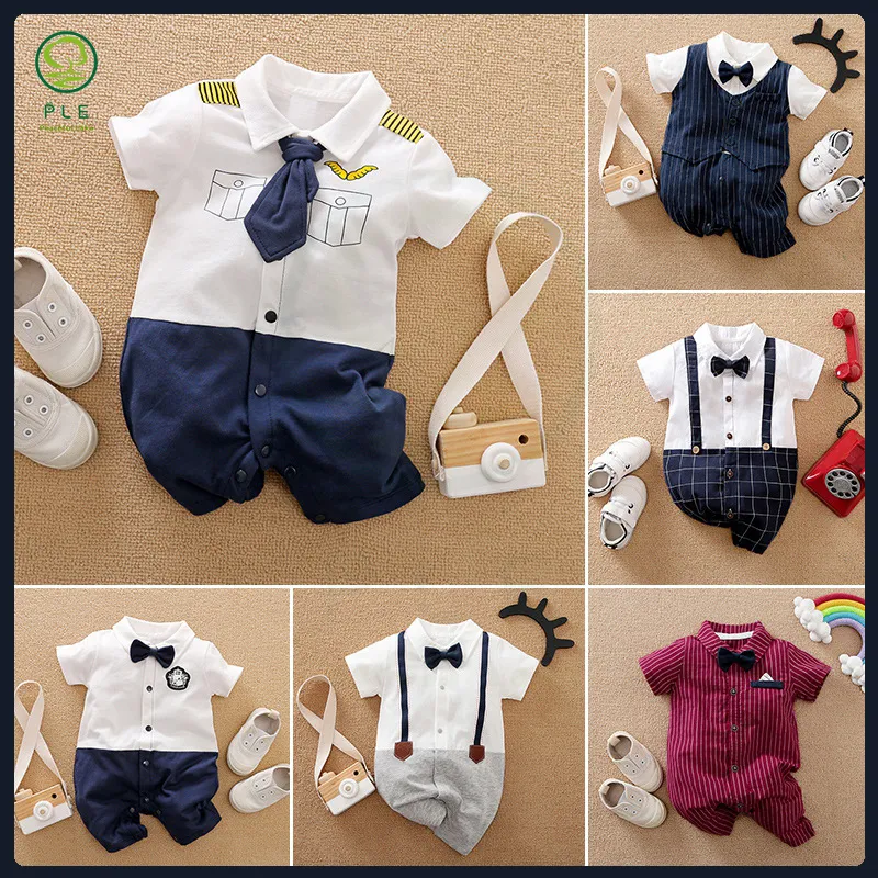 COD】 Baby boy clothes toddler baby romper jumper clothing formal
